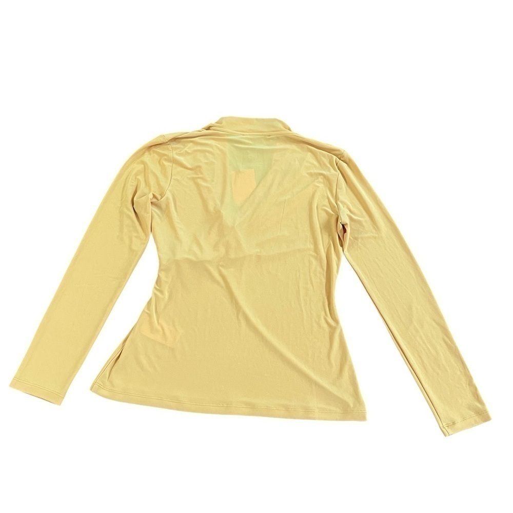 DKNY Women Yellow Long Sleeve Top Size Medium - Picture 2 of 6